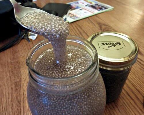 Chia seed gel.