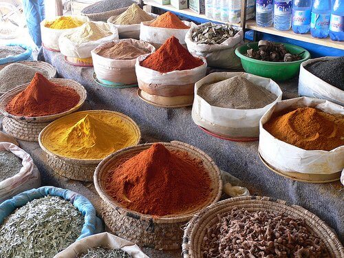 Different spices.