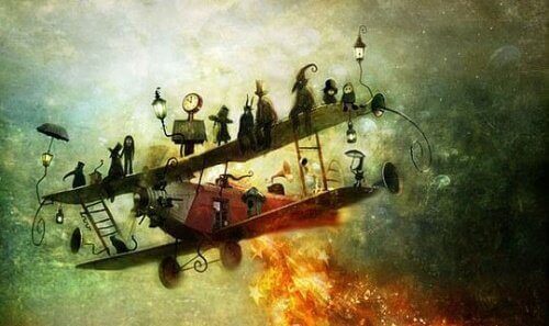 Airplane illustration things in life failing plane crashing make decisions