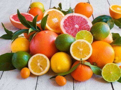 Citrus fruits contain vitamin C.