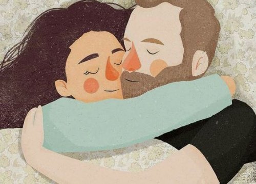 couple hugging