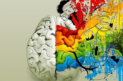 Image of brain with creative colors