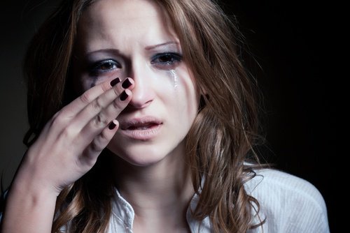 Woman crying