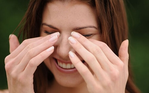 Woman crying with happiness