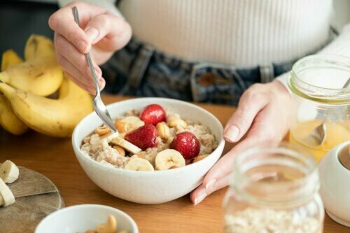 fruit at breakfast; avoid constipation