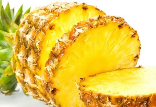 Some slices of pineapple.