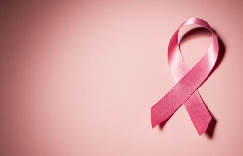 A pink cancer ribbon