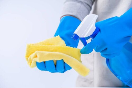 A microfiber cloth can help you dust your home.