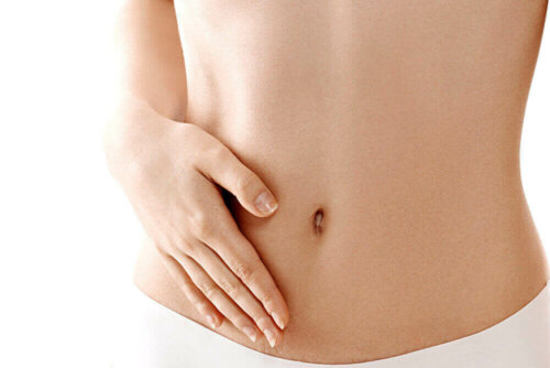 A woman with good digestive health.