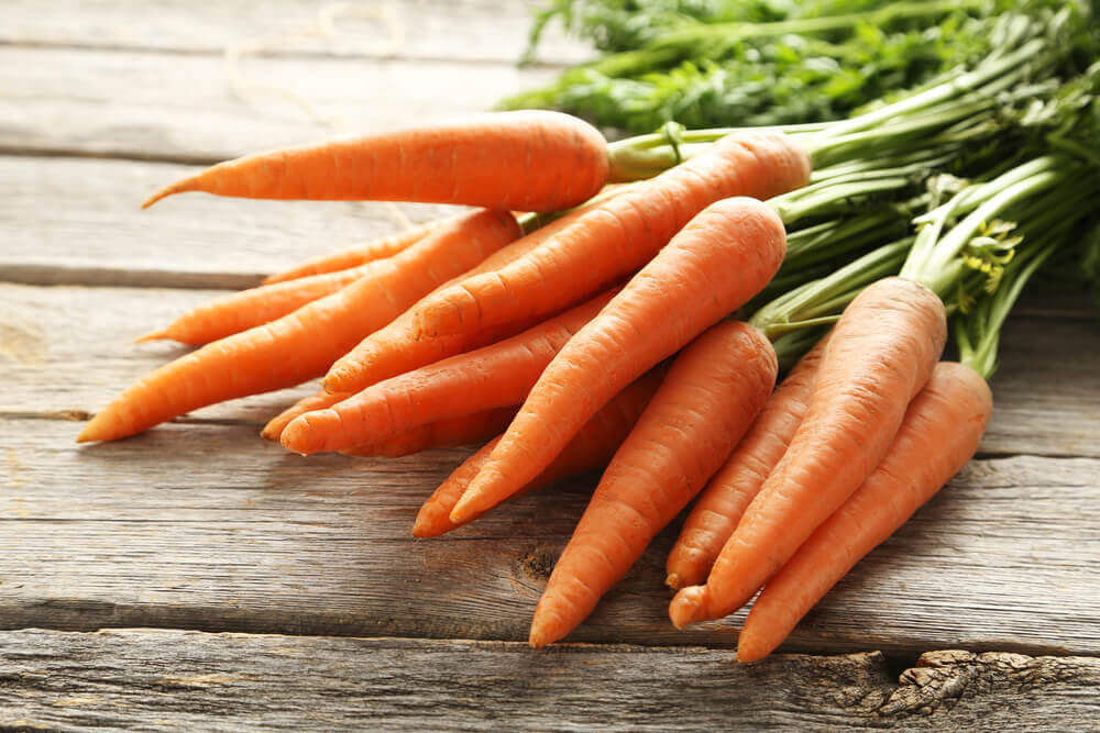 A bunch of carrots.