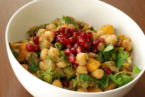 Try this Spectacular Chickpea, Mango and Pomegranate Salad