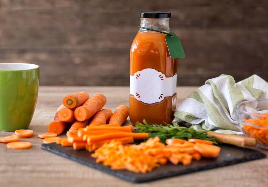Homemade carrot syrup.