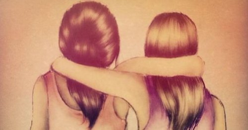 true friends with their arms around one another