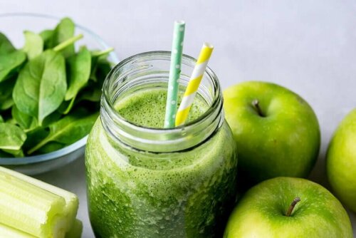 Some green apple juice.