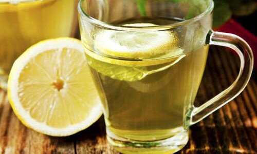 Water with lemon might help treat abdominal bloating.
