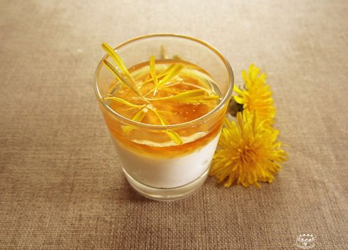 A glass of dandelion tea