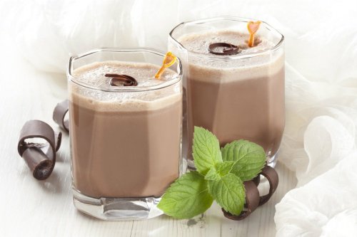 Homemade chocolate shakes