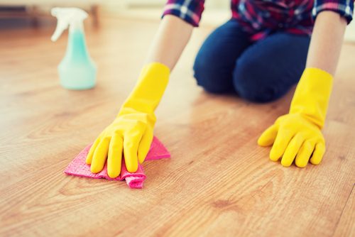 using cleaning products