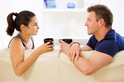 couple talking about a new relationship