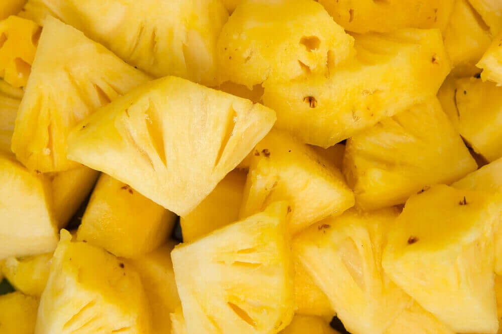 Pineapple chunks.