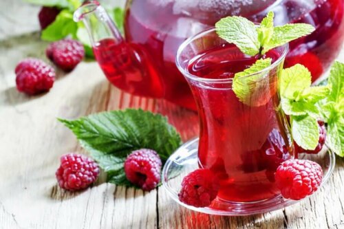 Raspberry leaf infusion.