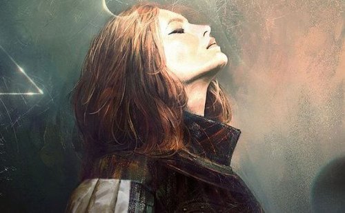 Woman breathing deeply