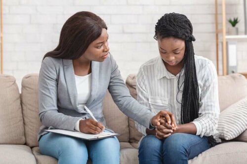 A woman in therapy.