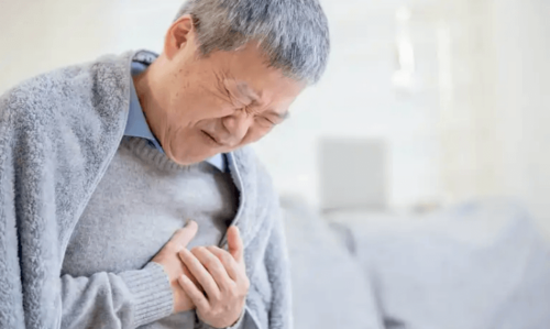 A man with chest pain.