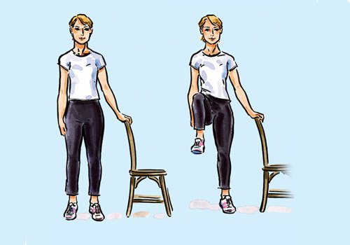 Tone your legs with a chair.