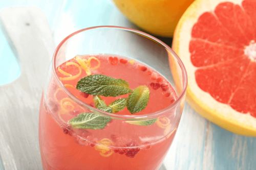 Some grapefruit juice which is one of many alternative treatments for fatty liver.