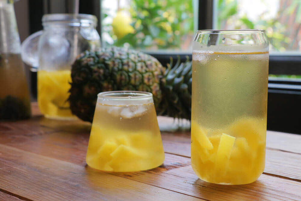 Fresh pineapple water.