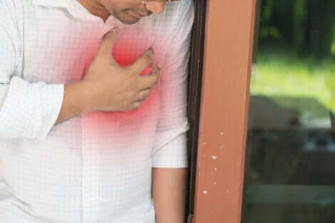A man with chest pain.
