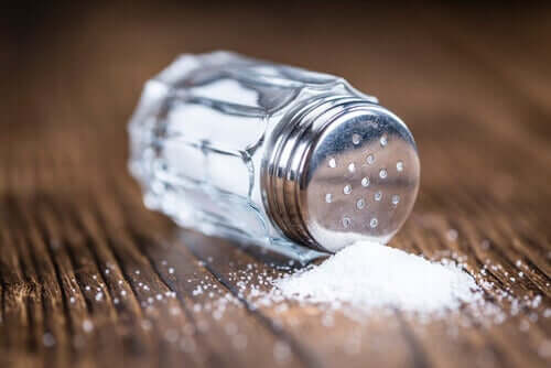 A spilled salt shaker.