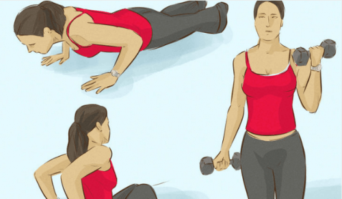 Arm exercises may help with fat under the arms.