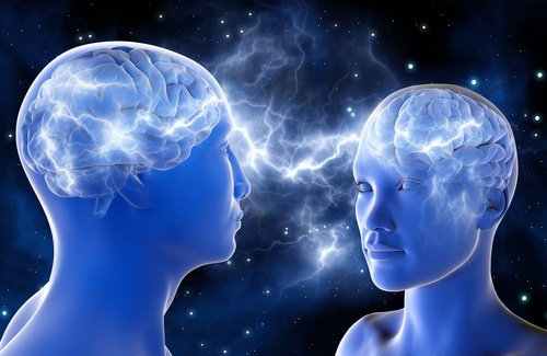 two brains connecting