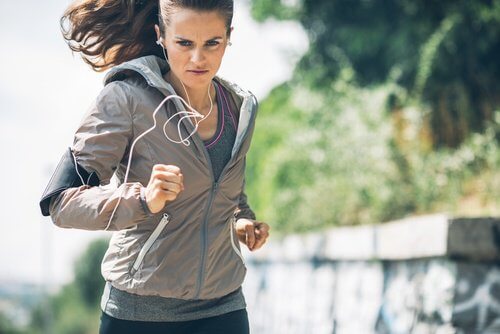 Woman going running