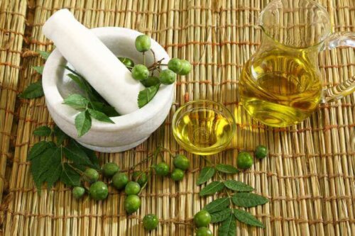 Some neem oil which is one of the treatments for bacterial vaginosis.