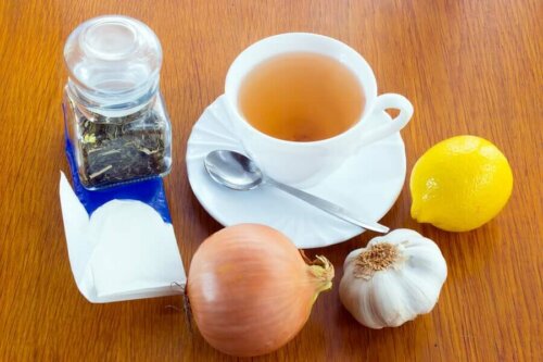 Some onion garlic and lemon tea.