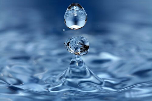 drop of water in the air