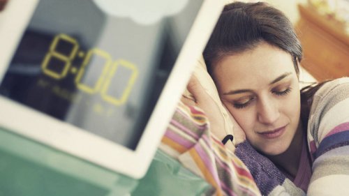 Woman sleeping after eating