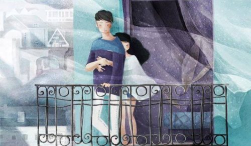 One person idealizing the other in a relationship