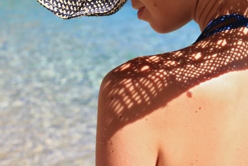 A woman at the beach.