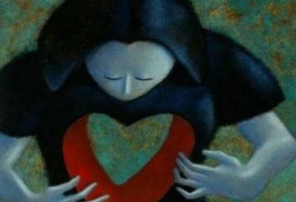 Painting of a woman with an emotional vacuum