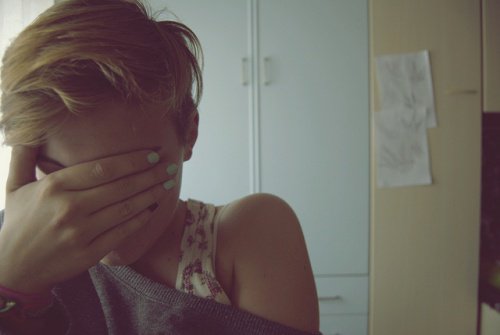 Woman having an anxiety attack
