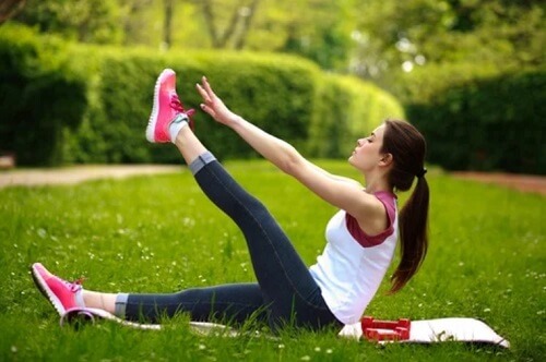 stretching