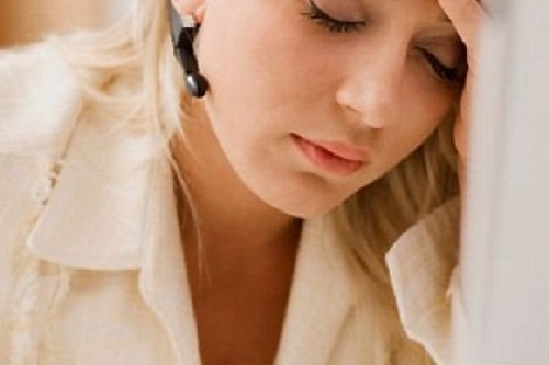 A woman with fatigue.