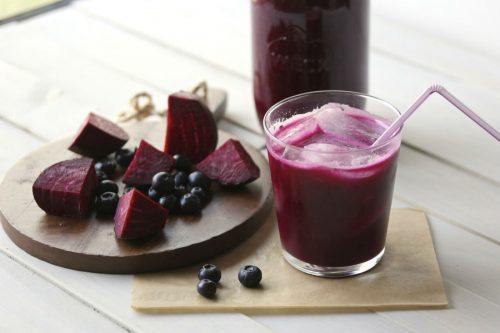 A blueberry-beet shake to promote liver health.