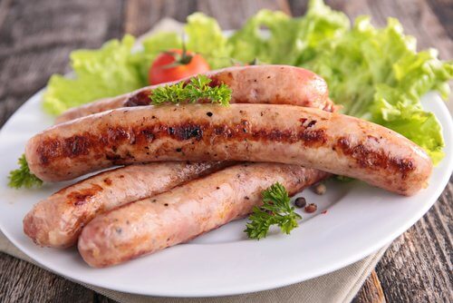 Roasted sausages