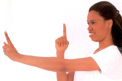 Woman doing eye exercises for visual fatigue