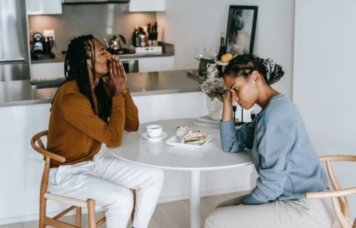 A couple giving everything and arguing.